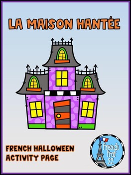 Preview of La maison hantée French Halloween Vocabulary freebie