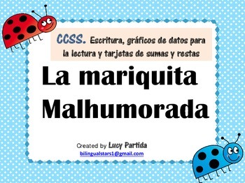 Preview of La mariquita malhurada Spanish Bilingual Stars Mrs Partida