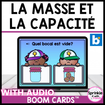 Preview of La masse et la capacité Boom Cards™️ | French Mass and Capacity Boom Cards™️