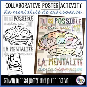 Preview of La mentalité de croissance collaborative poster activity