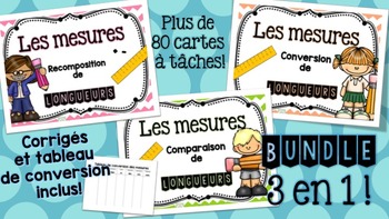 Preview of La mesure - Bundle -Cartes à tâches !