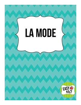 Preview of La mode / Fashion Show FSL Unit Plan