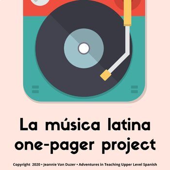 Preview of Fun music project for Spanish!