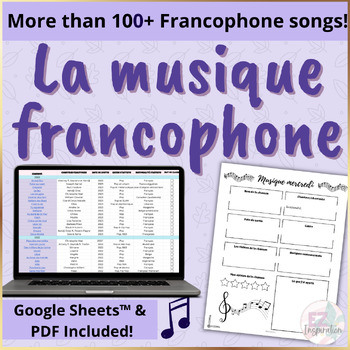 Preview of La musique francophone | Ultimate French Music List 100+ songs Musique mercredi