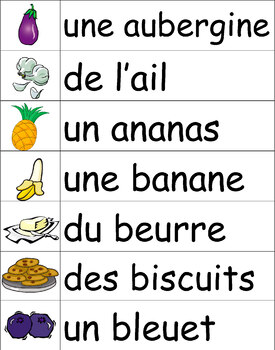 La nourriture - French Vocabulary Word Wall of Food by Ms Joanne