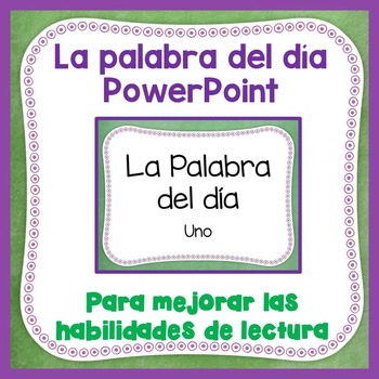 Preview of La palabra del día -  PowerPoint One - Spanish Sight Words FREE!