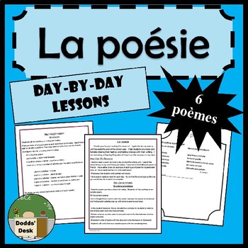 Preview of La poésie – Poetry Project – Day-By-Day lessons in French