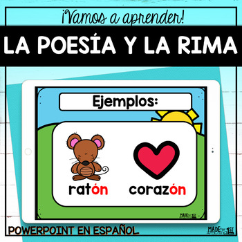 Preview of La poesía y la rima | Spanish PowerPoint