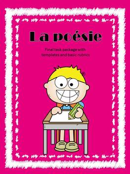 Preview of La poésie - Final Task Package for French Immersion Poetry