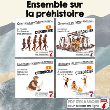 Preview of La préhistoire - Ensemble de compréhensions