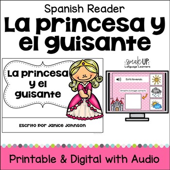 Preview of La princesa y el guisante Spanish Fairy Tale Reader Easy Beginning Mini Book