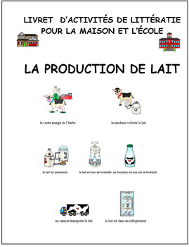 Preview of production de lait, French, activity booklet: milk production (#474)