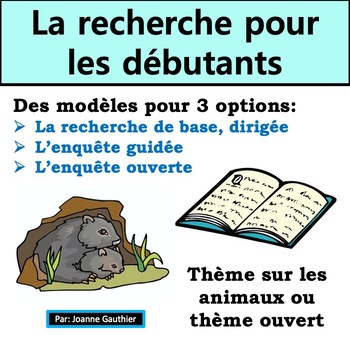Preview of La recherche pour les débutants (Beginning Research skills in French)