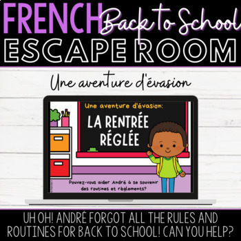 Preview of La rentrée / Back to School FRENCH ESCAPE ROOM Game - Google Slides™