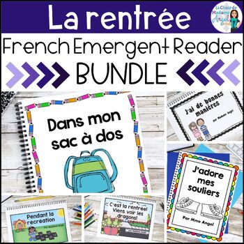 Preview of La rentrée | French Back to School Emergent Reader BUNDLE