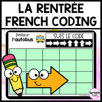 Preview of La rentrée French Digital Coding | French Back to School Coding