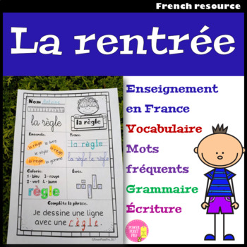 Preview of La rentrée scolaire - Exercices de vocabulaire, grammaire, lecture, écriture