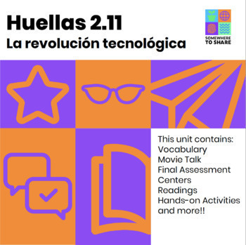 Preview of La revolución tecnológica: Technology Unit for Upper Level Spanish Huellas 2.11