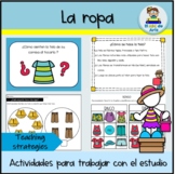 La ropa | Actividades | Clothes Study in Spanish