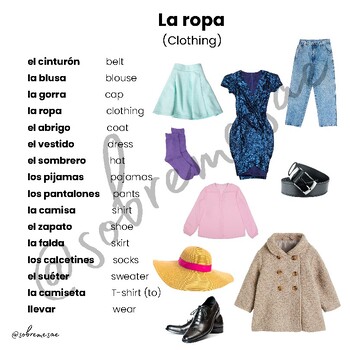 Preview of La ropa / Clothing
