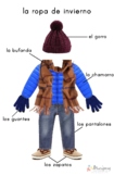 La ropa de invierno | Winter Clothes (Poster- Spanish)