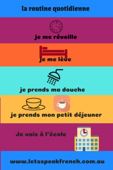 La Routine Quotidienne By Let S Speak French Teachers Pay Teachers