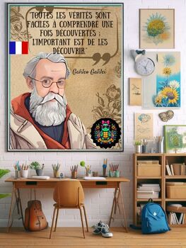 Preview of La sagesse de Galilei: Educational Poster Toutes les vérités sont faciles...