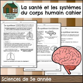 Preview of La santé et les systèmes du corps humain cahier (Grade 5 Ontario FRENCH Science)