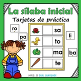 La silaba inicial Tarjetas de practica Syllables in Spanish