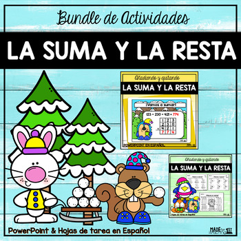 Preview of La suma y resta hasta 3 dígitos | Bundle