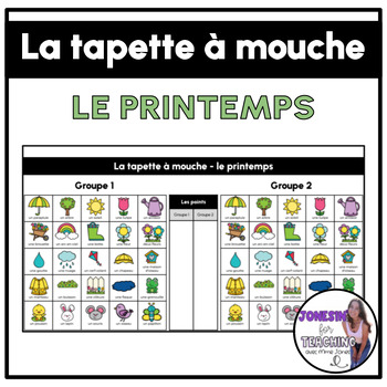 Preview of La tapette à mouche - Listening Game - French Sub Plans - Spring Printemps