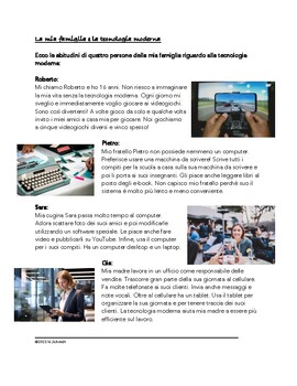 Preview of La tecnologia moderna Lettura en Italiano: Italian Technology Reading
