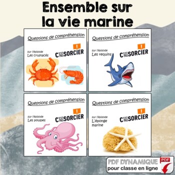 Preview of La vie marine - Ensemble de compréhensions