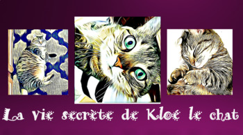 Preview of La vie secrète de Kloé le chat - French CI - TPRS - adjectives - directions