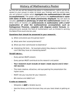 Preview of Lab 2: History of Mathmatics