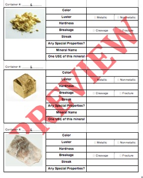 Preview of Lab #7: Mineral Identification