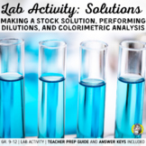 Lab Activity: Making A Stock Solution, Dilutions, and Colo