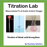 Lab Activity: Titration of Acetic Acid and Sodium Hydroxide
