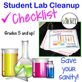 Lab Clean Up Task Cards - End of Lab Procedures - Lab Safety