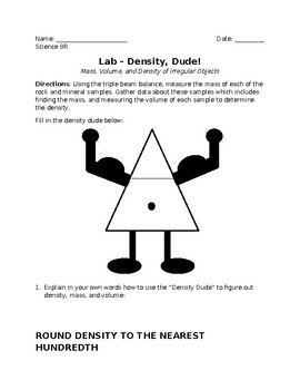 Preview of Lab - Density Dude!