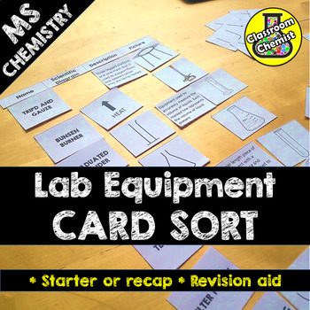 Lab Equipment Activity Card Sort By Classroom Chemist Tpt