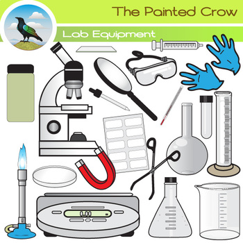 Lab Equipment Clip Art Set by The Painted Crow | TpT