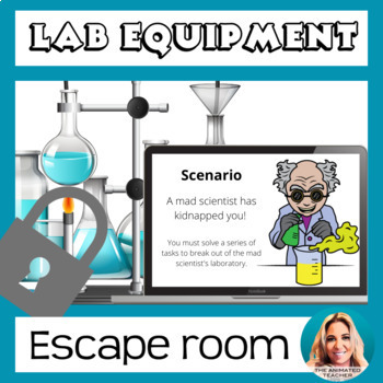 Preview of Lab Equipment Digital Escape Room Middle School Science