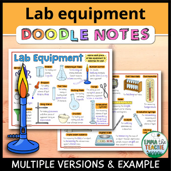 Lab Equipment Doodle Notes | Introduction to Science by Emma the Teachie