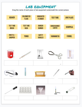 Lab Equipment - Drag and Drop Activity / Google Slides by Creative Science
