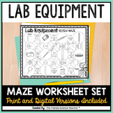 Lab Equipment Maze Worksheet Set (Physical & Life Sciences)