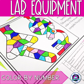 Lab Equipment Science Color by Number Activity Freebie