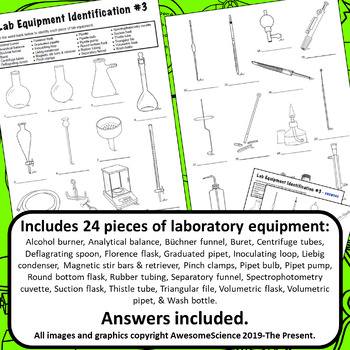 Lab Equipment Identification for General Chemistry and Biology Classes