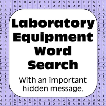 Preview of Lab Equipment & Science Tools: Laboratory Equipment Word Search