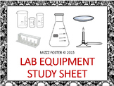 Lab Equipment Study Sheet